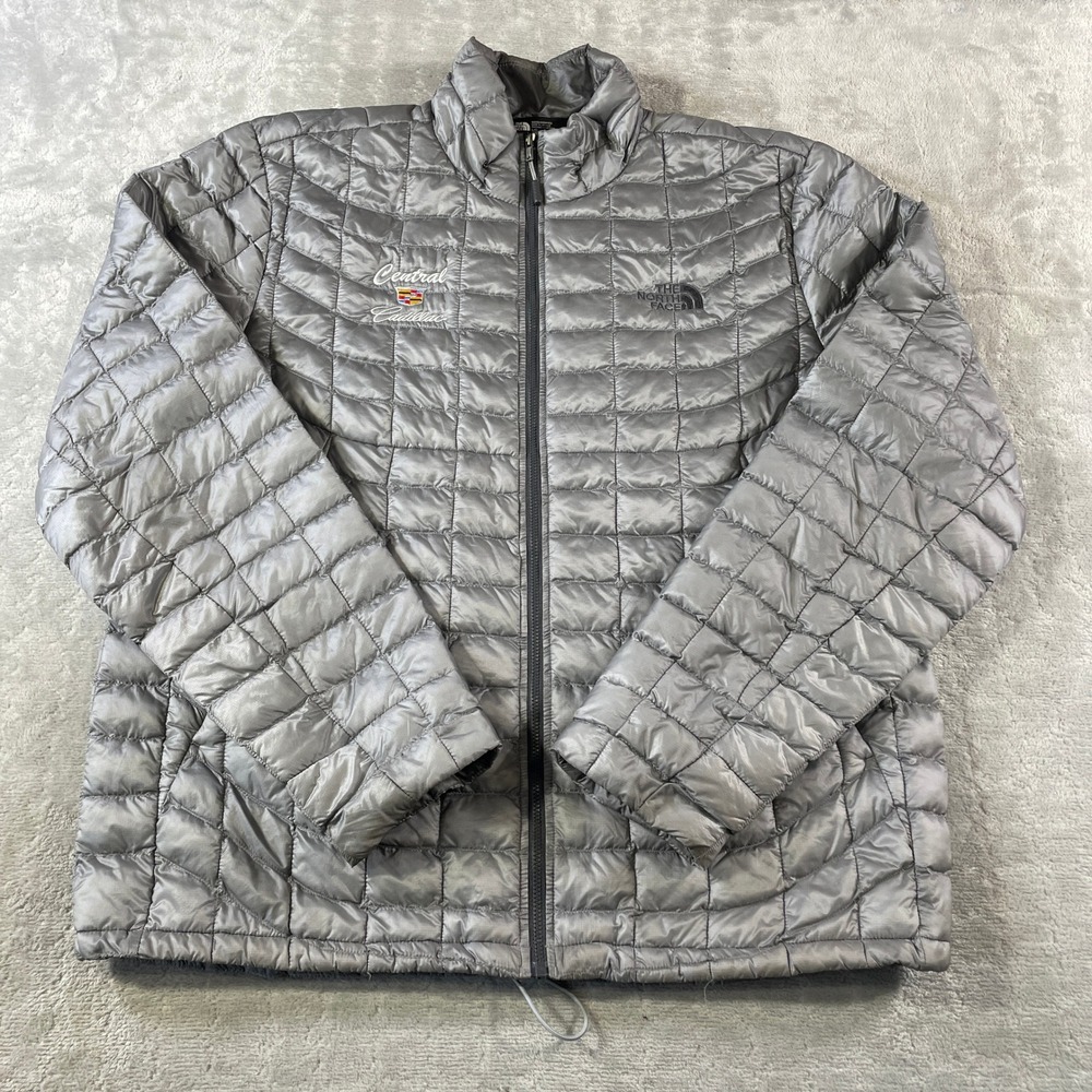 The North Face ThermoBall Jacket Mens‎ Large Gray Puffer Packable Pockets Light